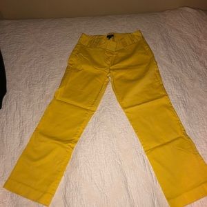 Yellow J.crew City fit pants